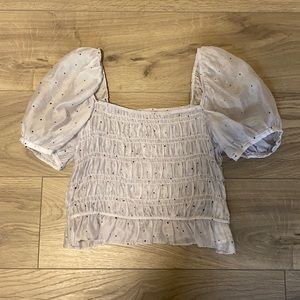 Zara Balloon Sleeve Square top